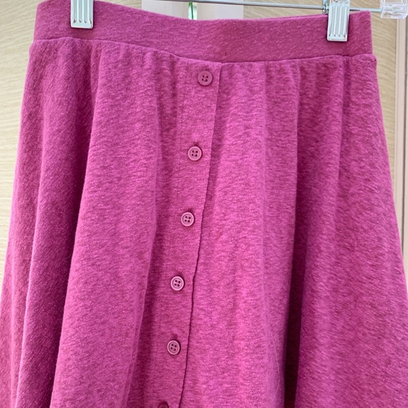 American Eagle Outfitters Skirt, Fuchsia Mini-Skirt, Front Button Fit and Flare - Picture 2 of 5